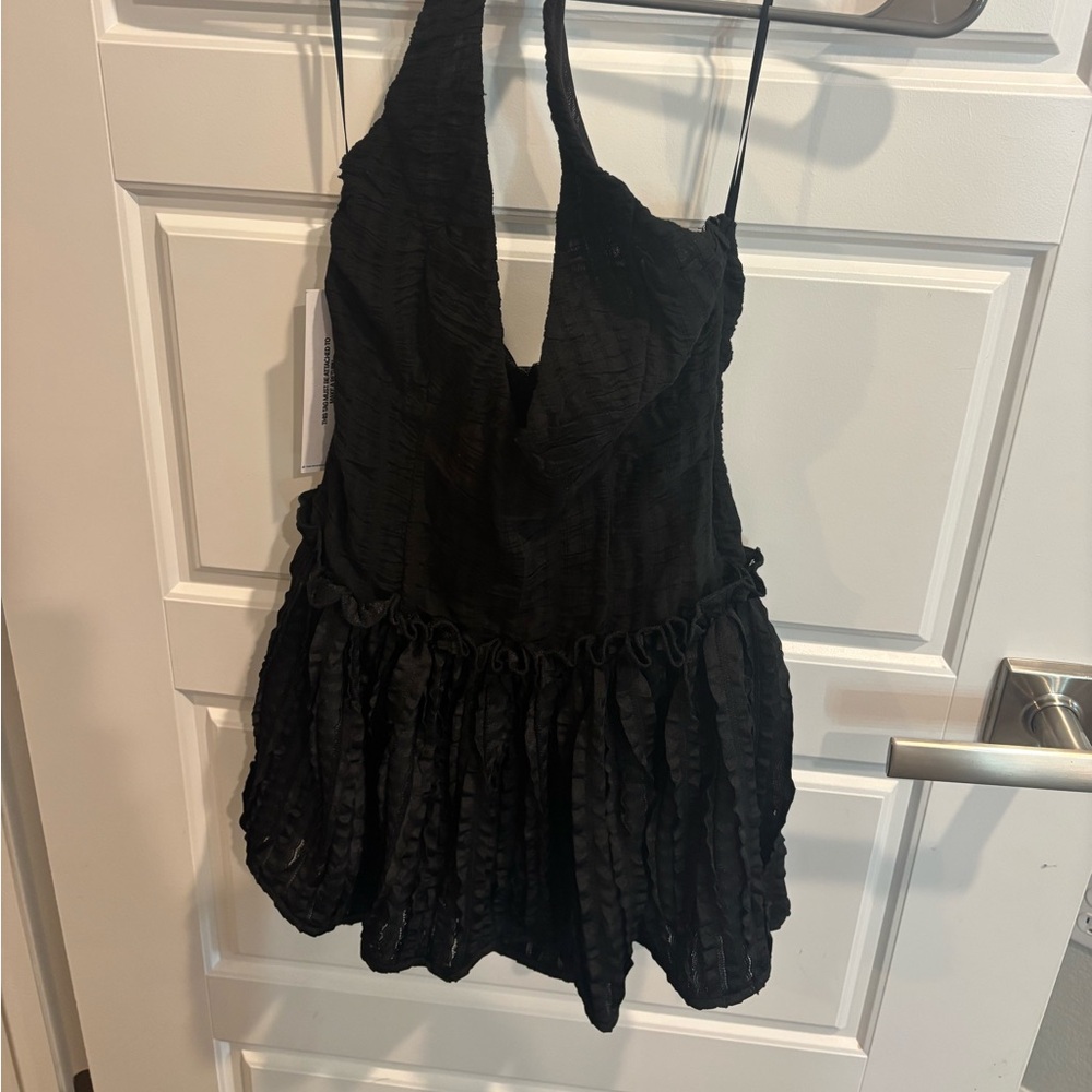 Princess Polly Mixie Halter Romper in Black